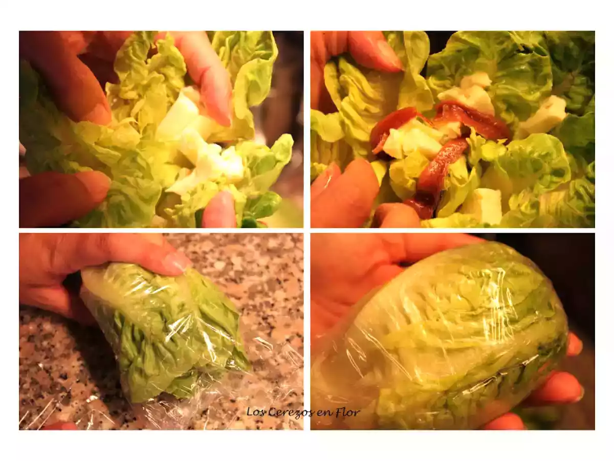 Cogollos de Tudela rellenos de Queso Brie y Anchoas - foto 3