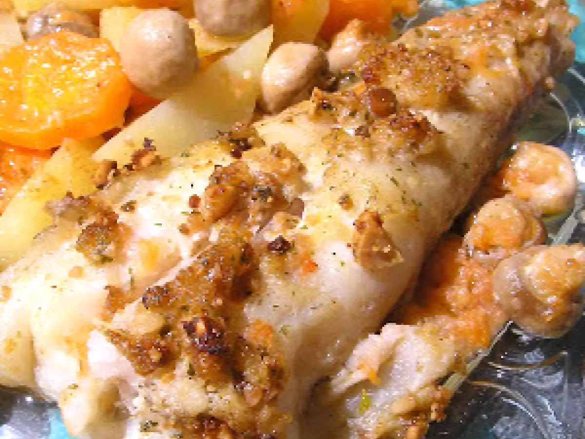 Colas de rape al horno.