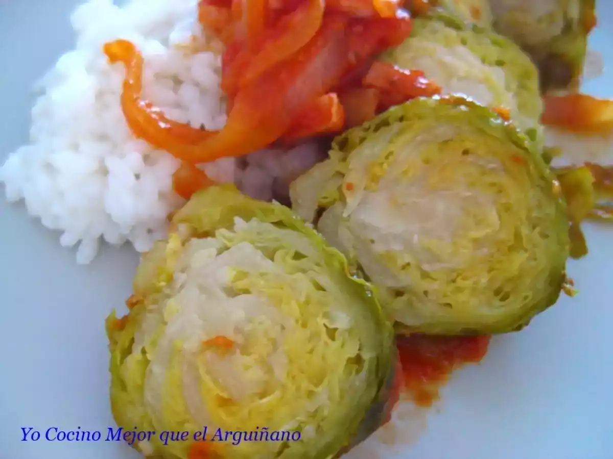 Coles de Bruselas con Jamón y Tomate