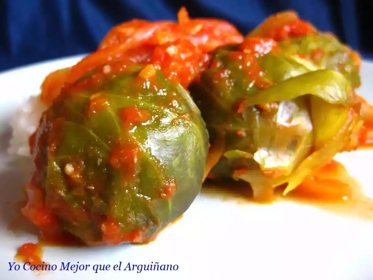 Coles de Bruselas con Jamón y Tomate - foto 3