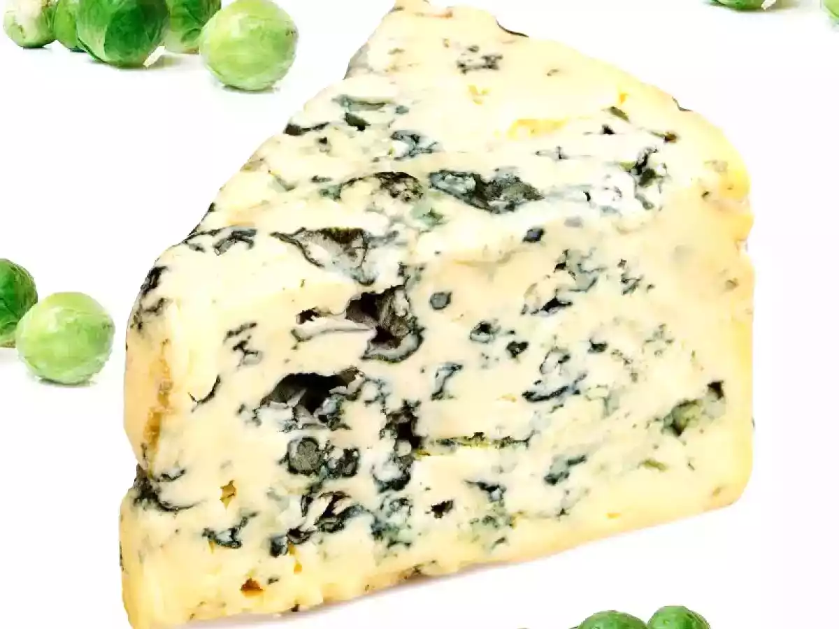 Coles de bruselas con queso azul