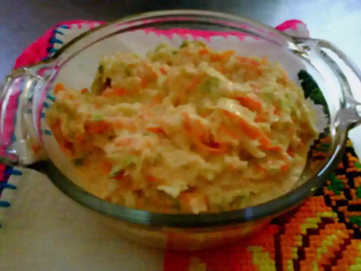 Coleslaw ensalada de col para los hot dogs y hamburguesas. Mi receta