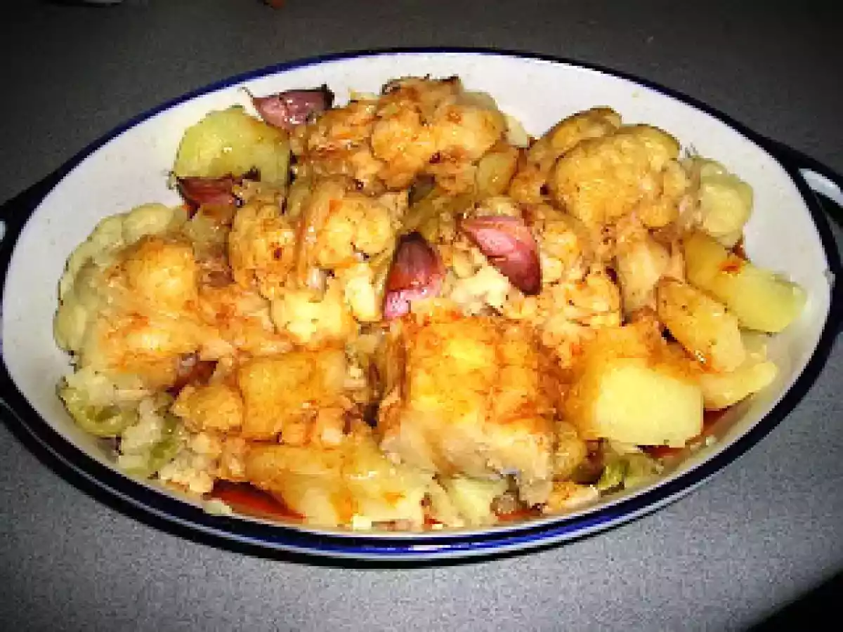Coliflor con bacalao a la gallega
