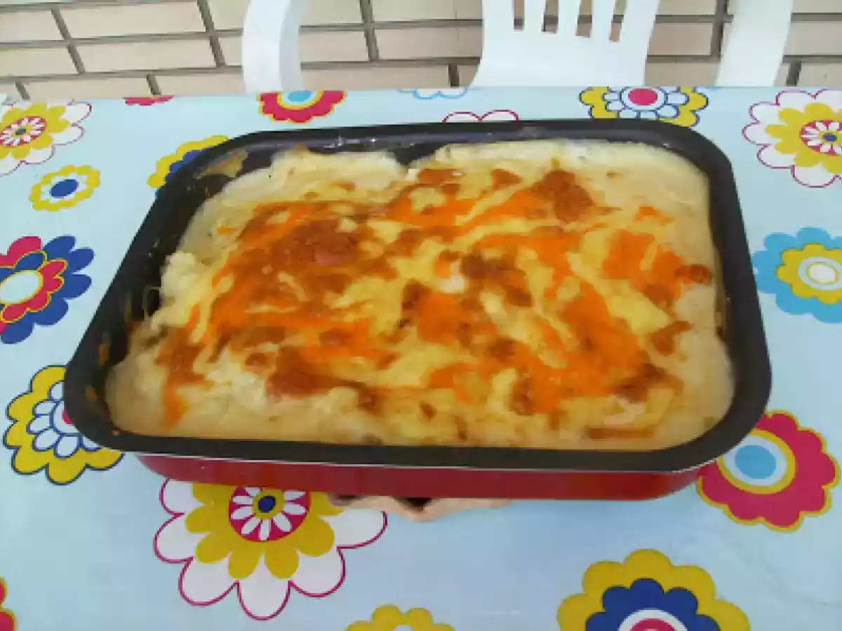 Coliflor con bechamel de ajo