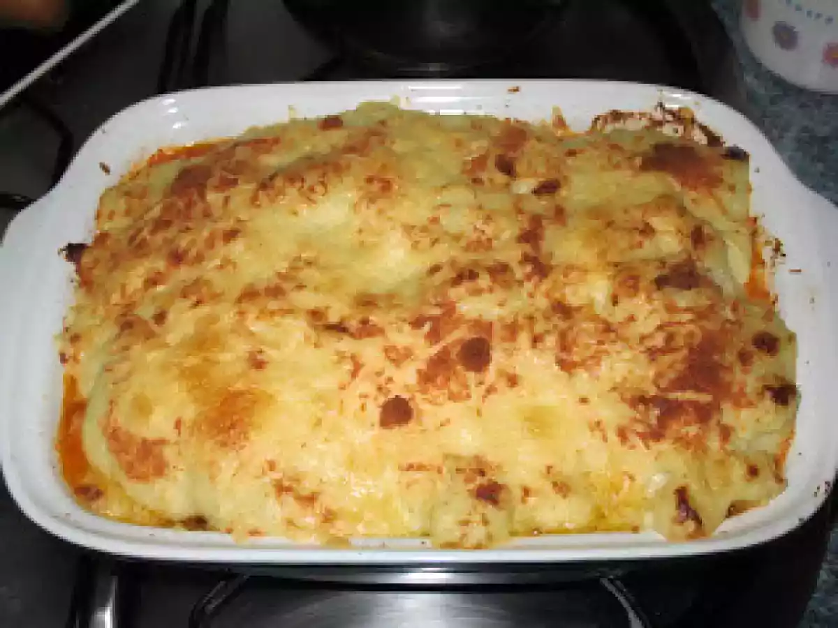 Coliflor gratinada con salsa de tomate casera y bechamel - foto 2