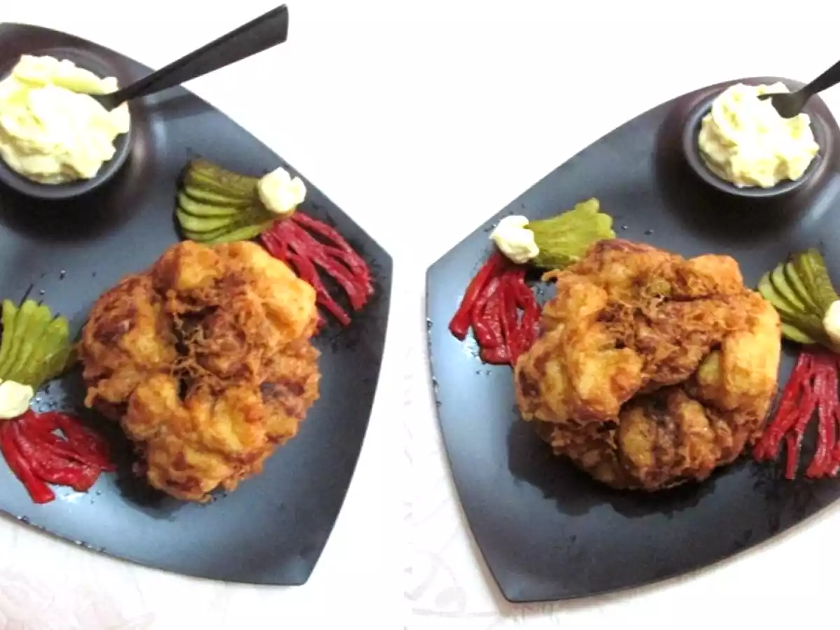 Coliflor rebozada con alioli