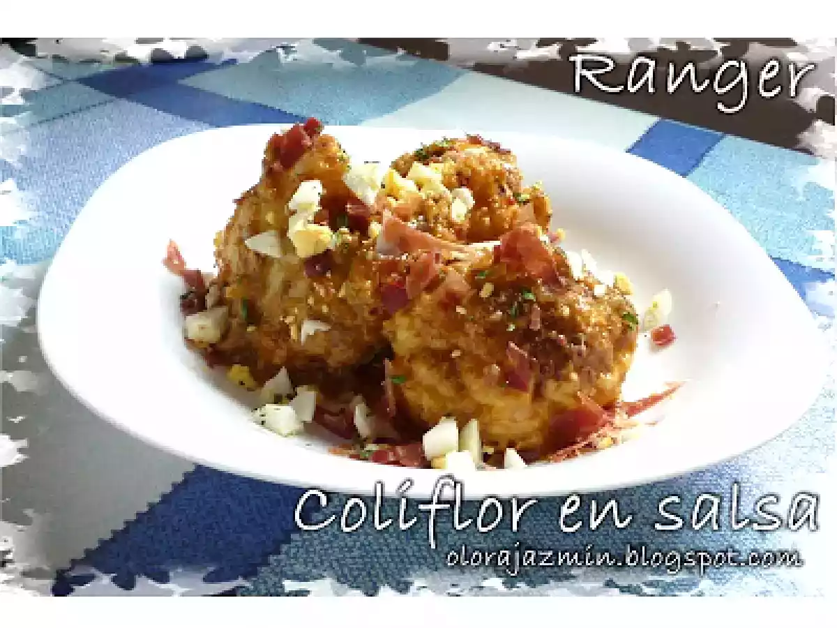 Coliflor rebozada en salsa