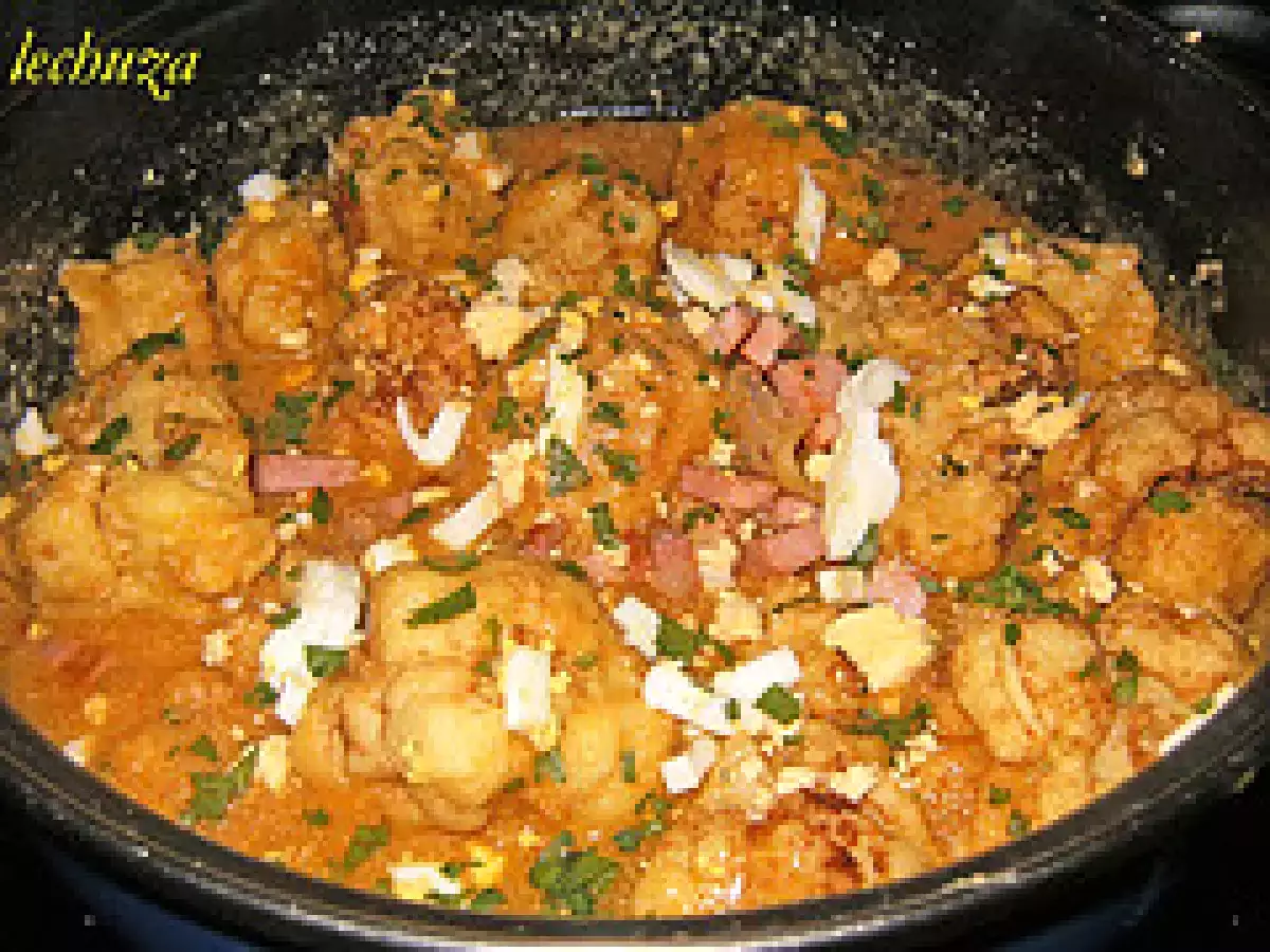 Coliflor rebozada en salsa - foto 2