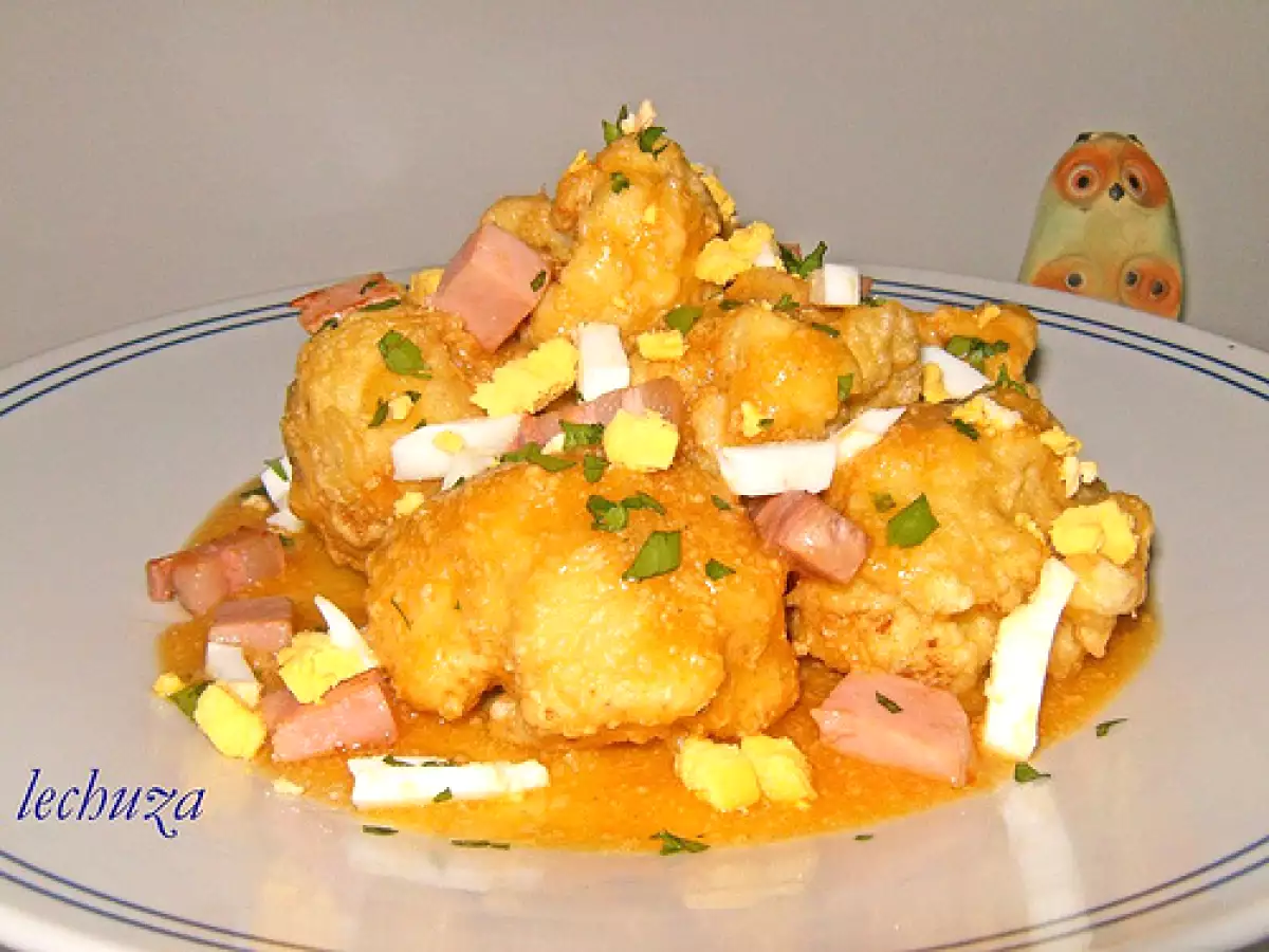 Coliflor rebozada en salsa - foto 7