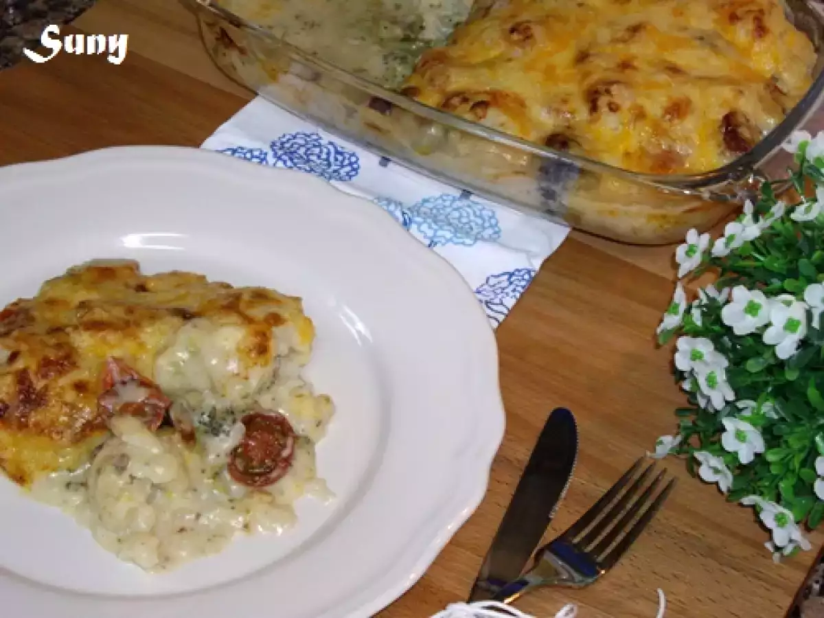 COLIFLOR Y BRÓCOLI GRATINADOS CON BECHAMEL DE CILANTRO Y ANCHOAS - foto 3