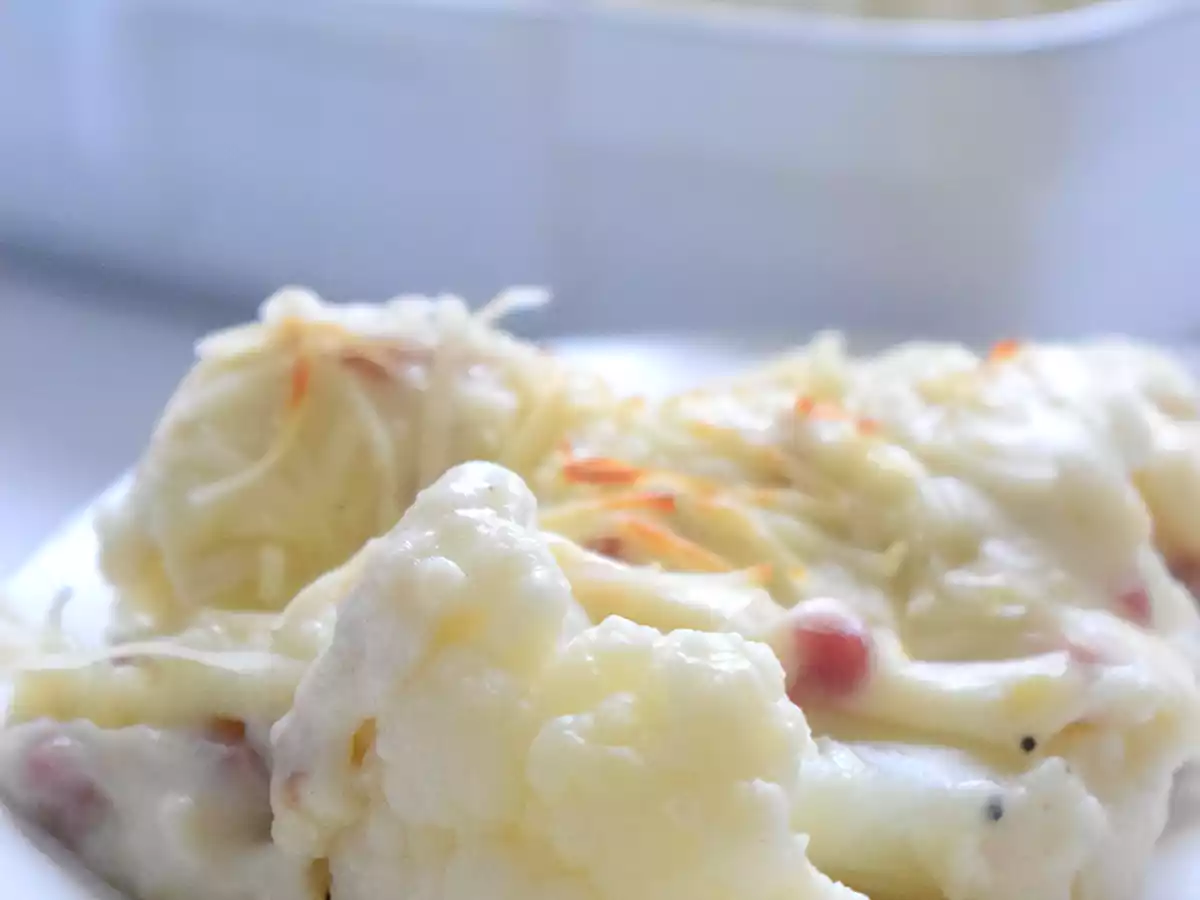 Coliflores con bechamel de jamón - foto 2