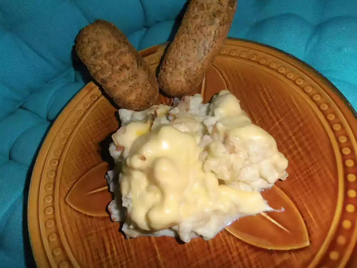Coliflores gratinadas en el microondas