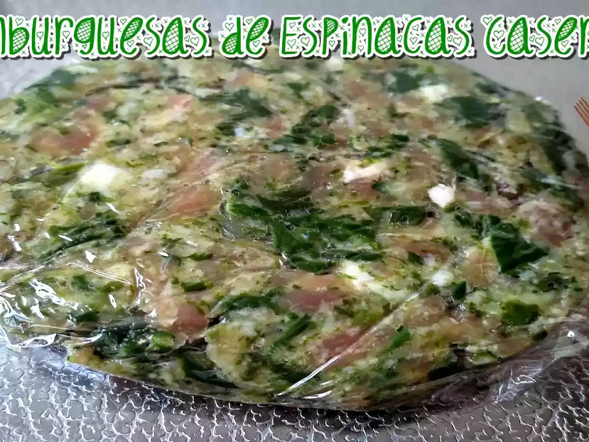 Como hacer hamburguesa casera de espinacas