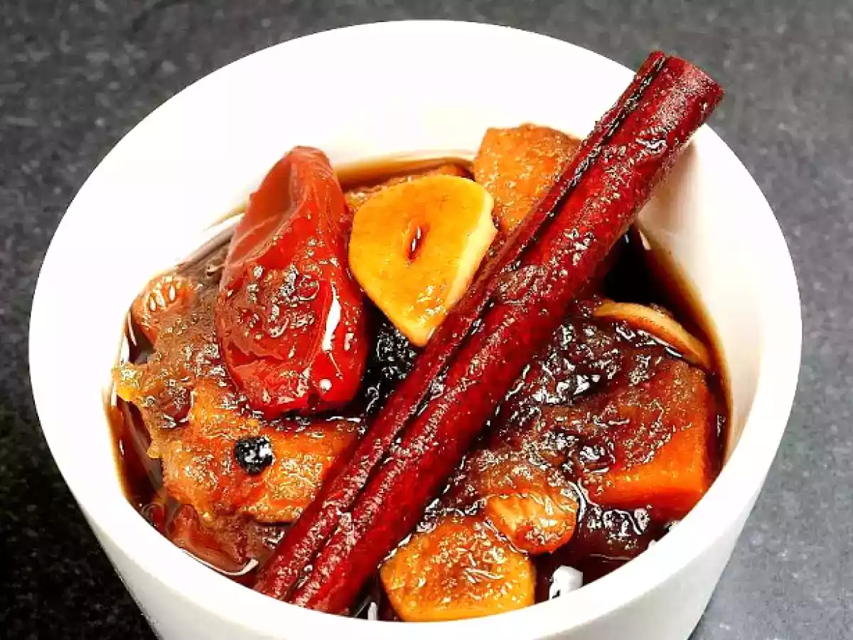 Compota de menbrillo y manzana al Oporto