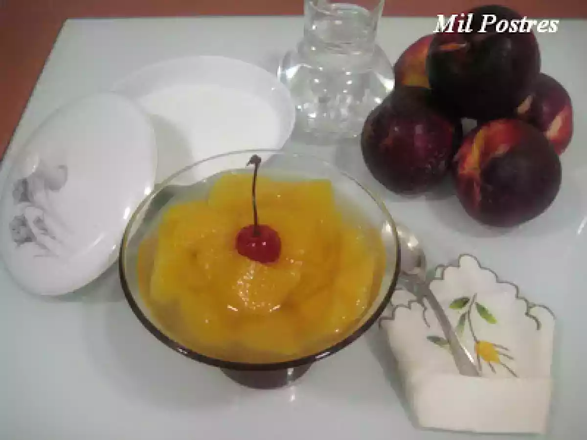 Compota de nectarinas o fresquillas al jengibre