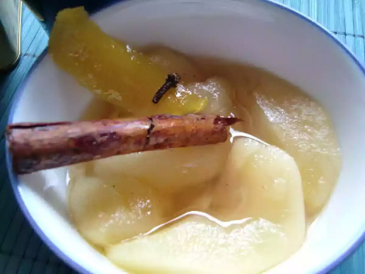 Compota de peras con té earl grey