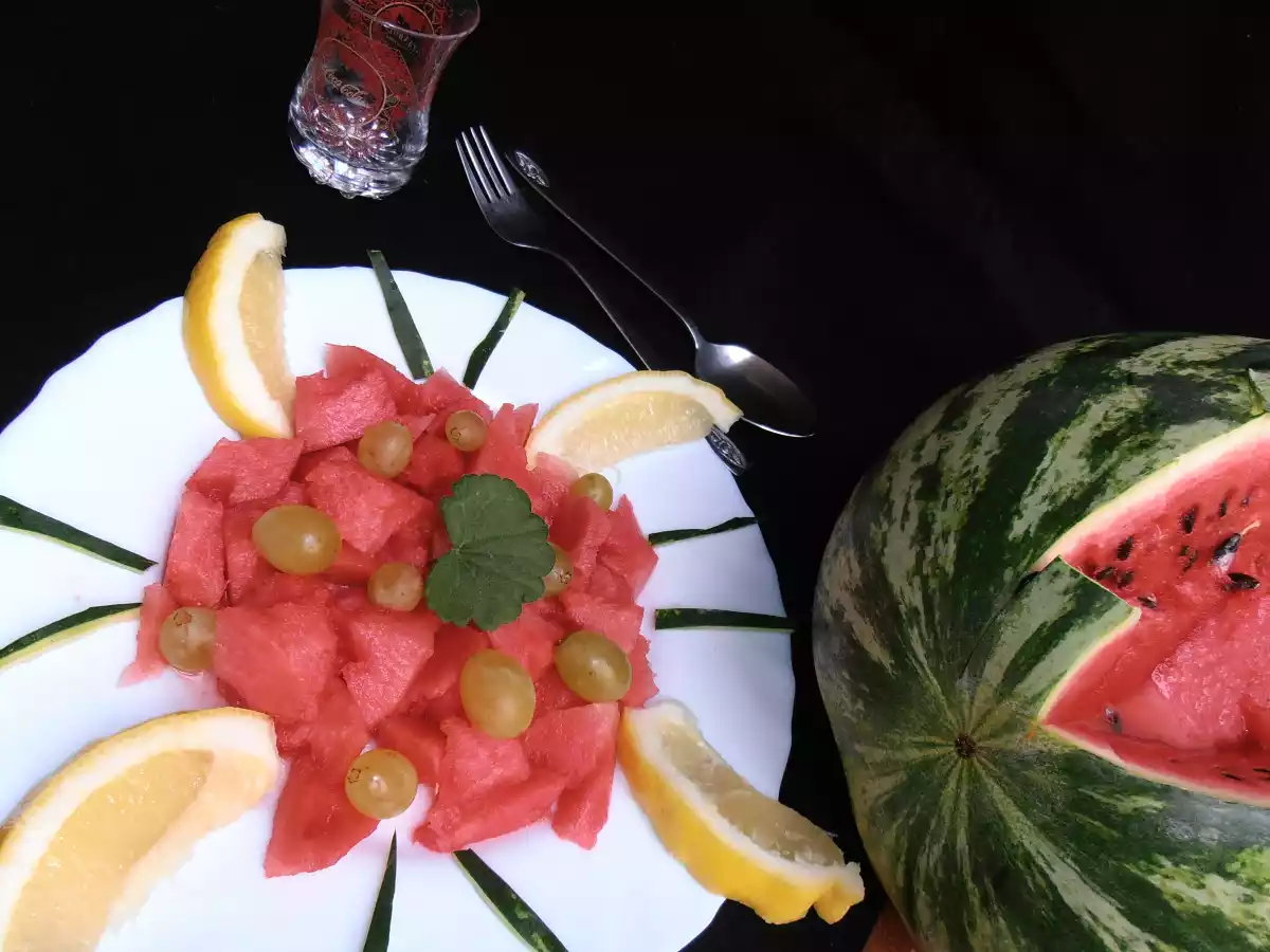 Compota de sandia y uva