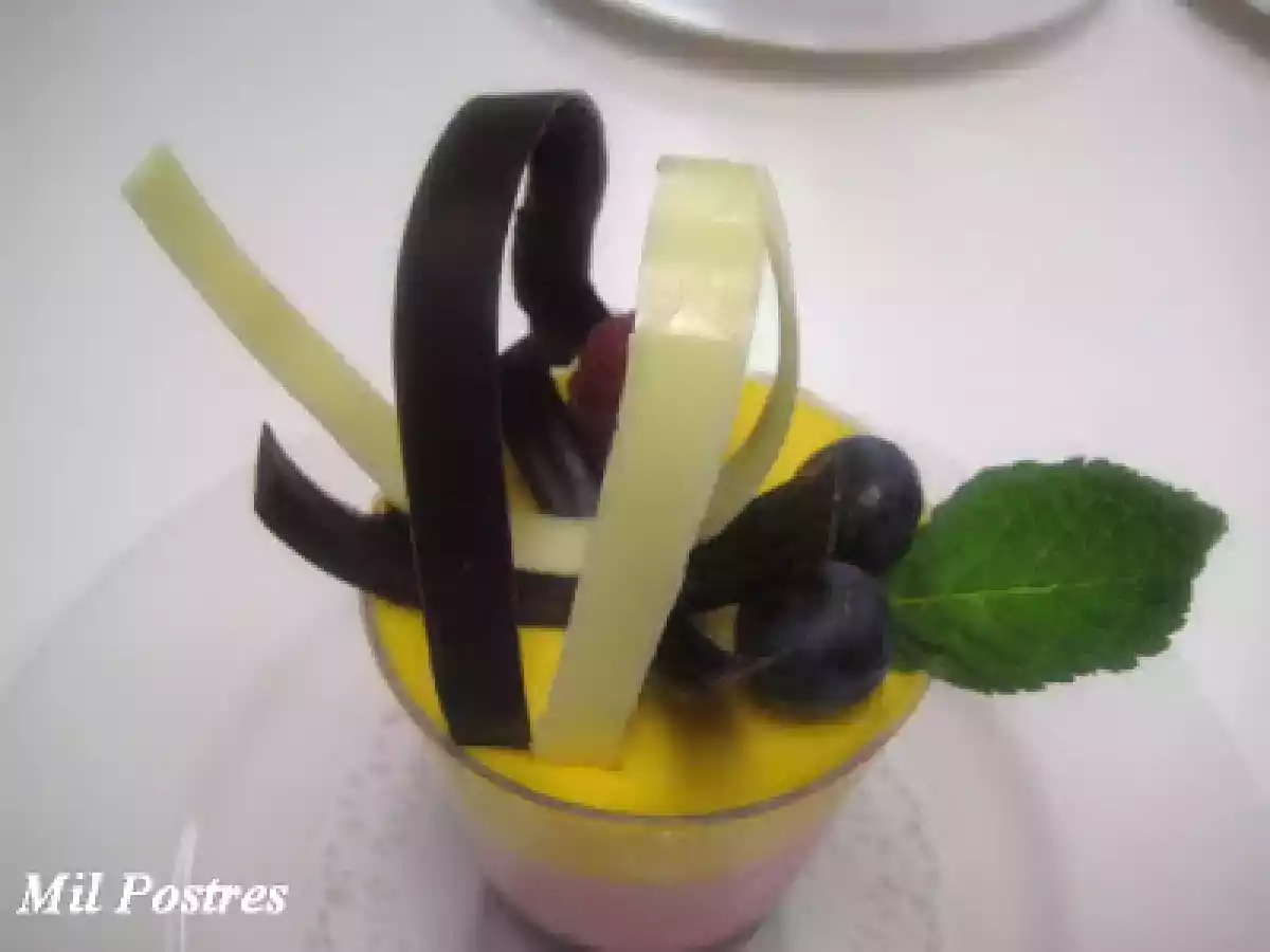 Concurso Postres. Semifrío de frambuesa y mango en vasitos - foto 6
