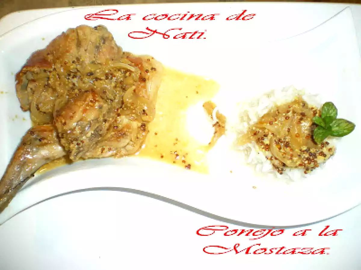 CONEJO A LA MOSTAZA ANTIGUA.