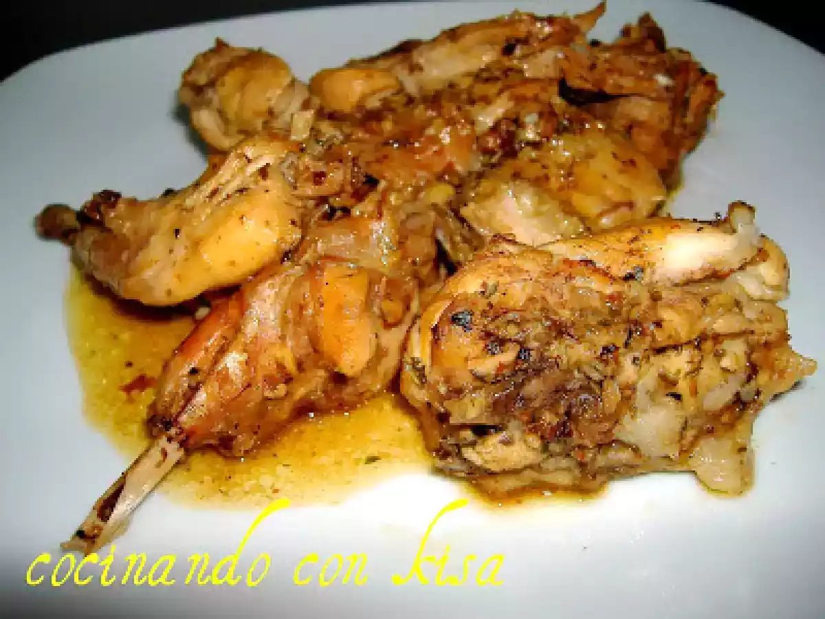 Conejo al Ajillo y Especias