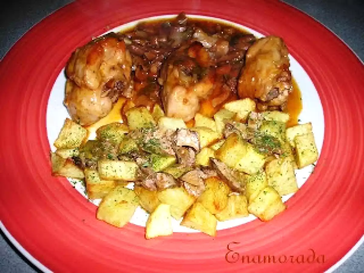 Conejo con níscalos