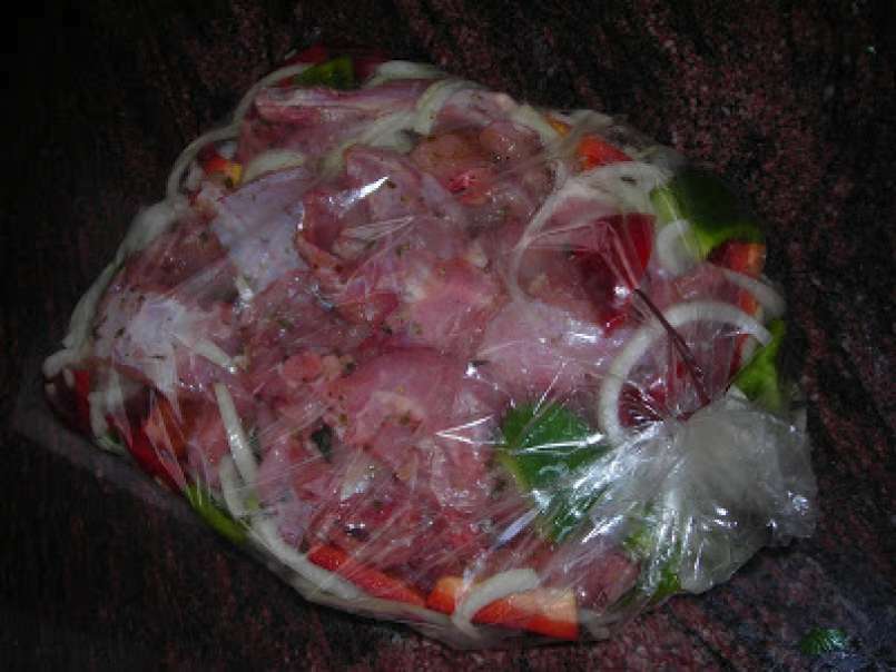 Conejo con papas, con salsa de higos. Cocinado en bolsa., foto 5