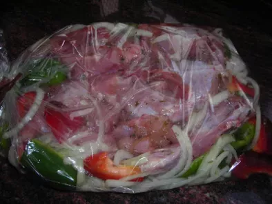 Conejo con papas, con salsa de higos. Cocinado en bolsa., foto 4