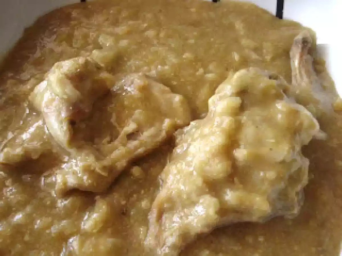 CONEJO CON SALSA DE CEBOLLA (FUSSION COOK)