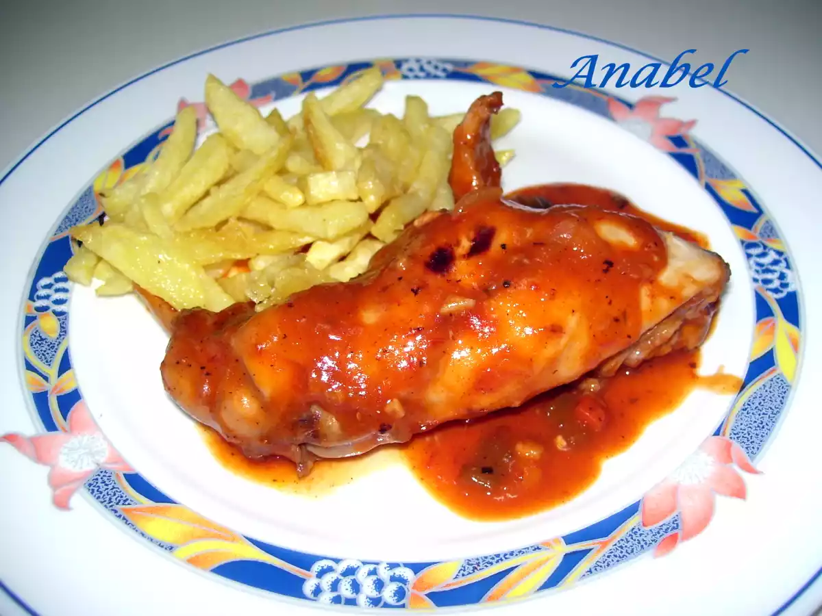 CONEJO EN SALSA CON VERDURITAS