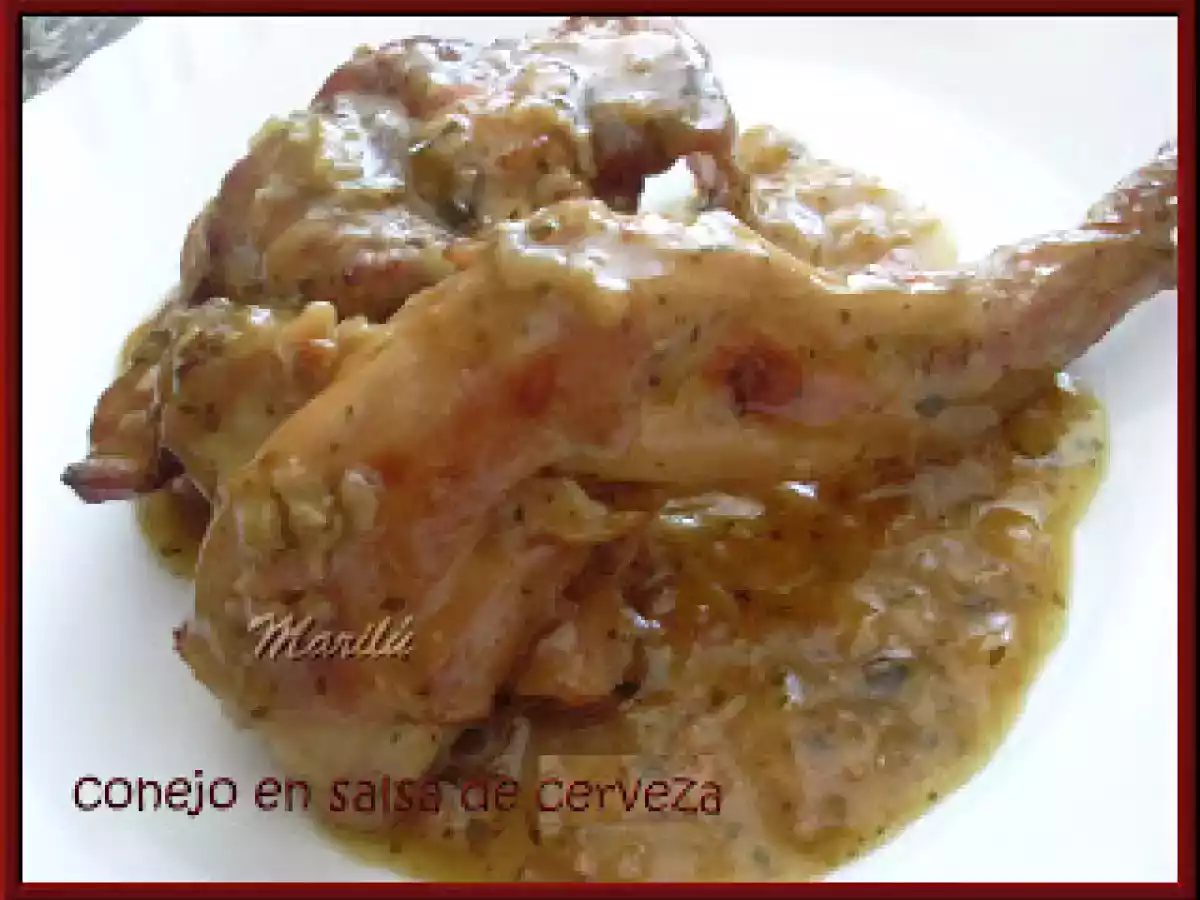 CONEJO EN SALSA DE CERVEZA