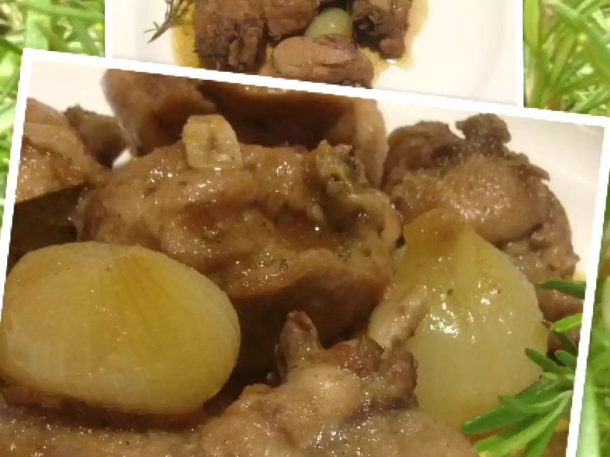 CONEJO ESTOFADO A LAS FINAS HIERBAS.