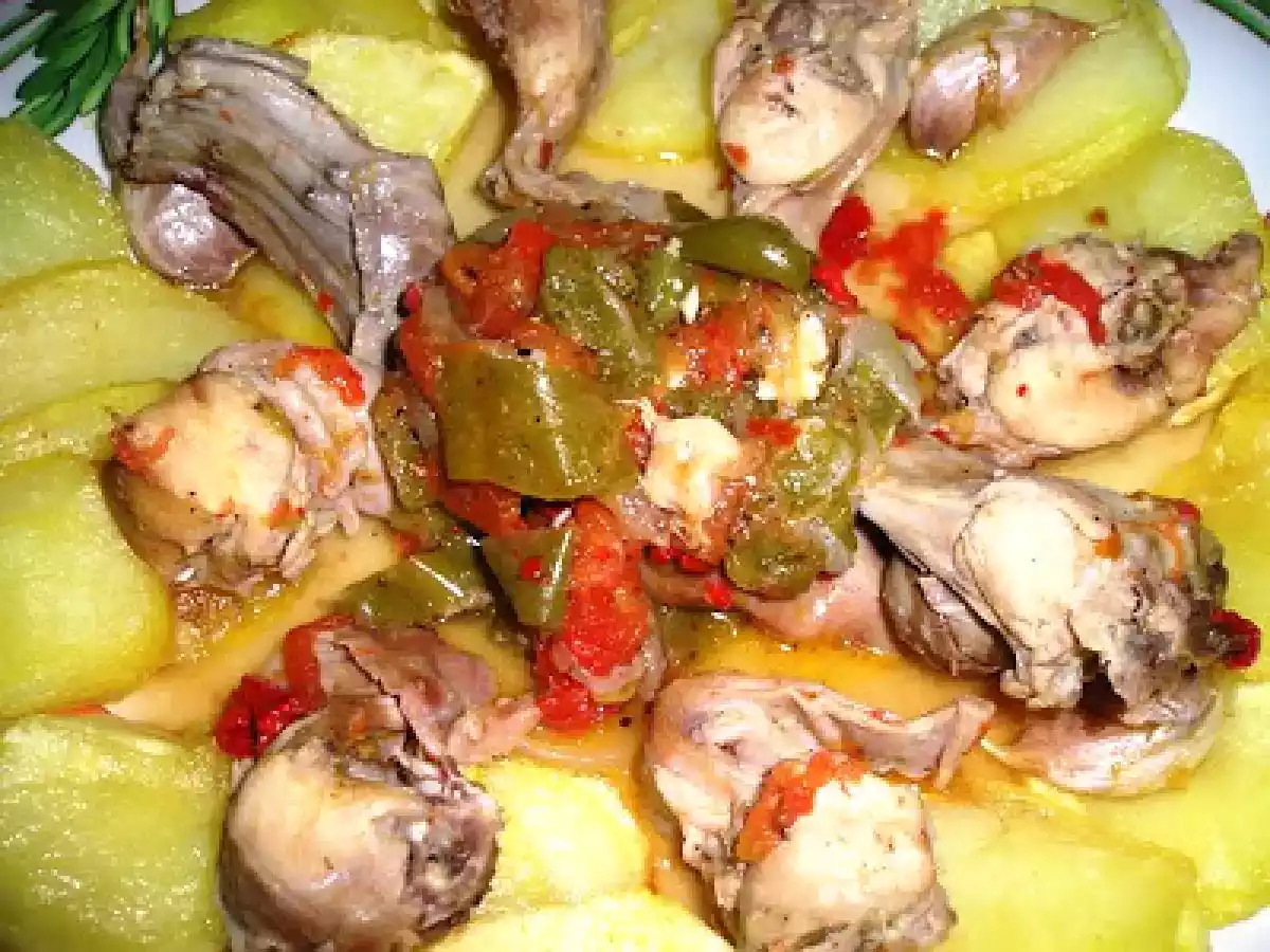 Conejo estofado con caldo de Sanlúcar (manzanilla) - foto 5