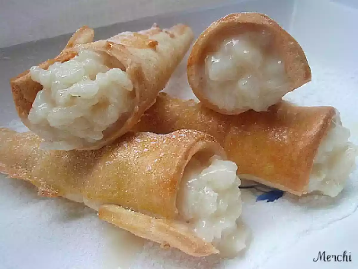 Conos de hojaldre rellenos de arroz con leche - foto 2