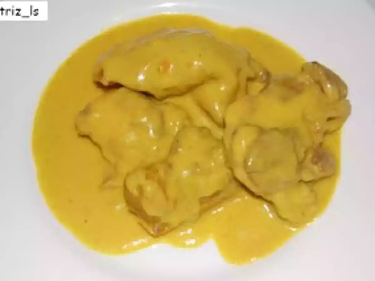 Contramuslos de pollo al curry