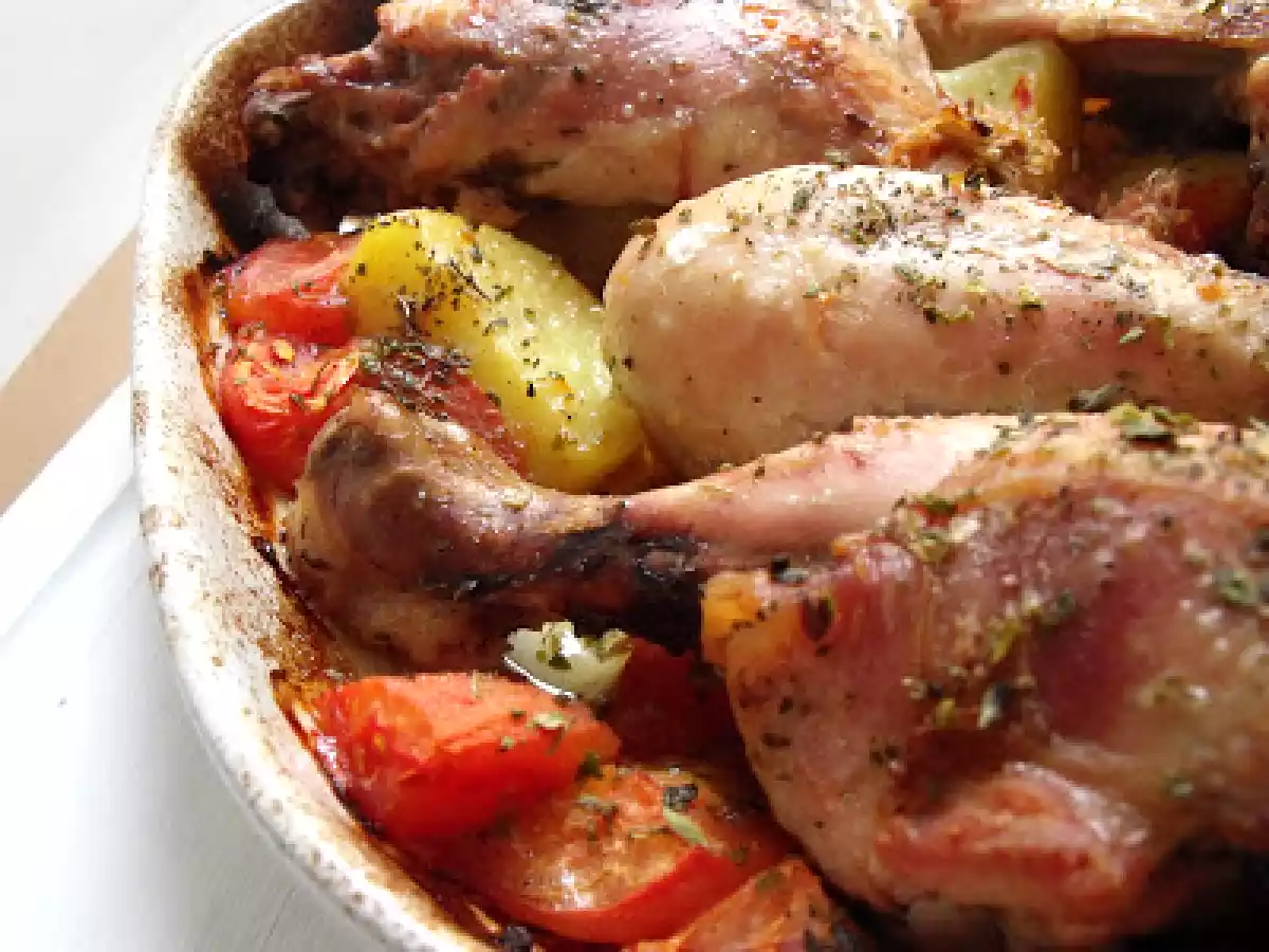 Contramuslos de pollo con patata y tomates - foto 3