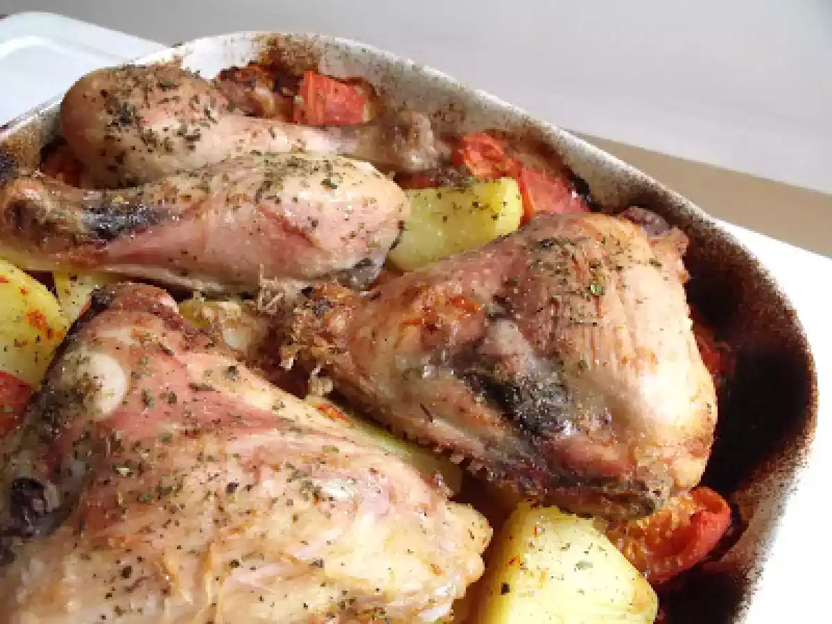 Contramuslos de pollo con patata y tomates - foto 4