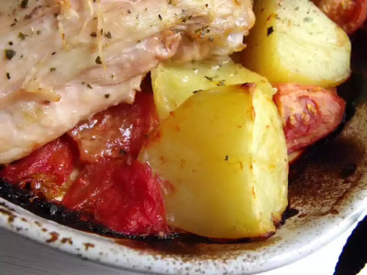 Contramuslos de pollo con patata y tomates - foto 5