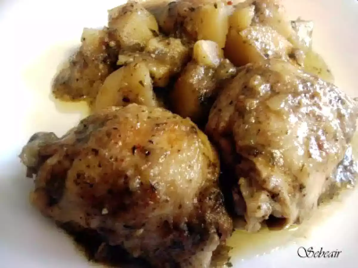 CONTRAMUSLOS DE POLLO CON PATATAS AL CHIMICHURRI (fussioncook)