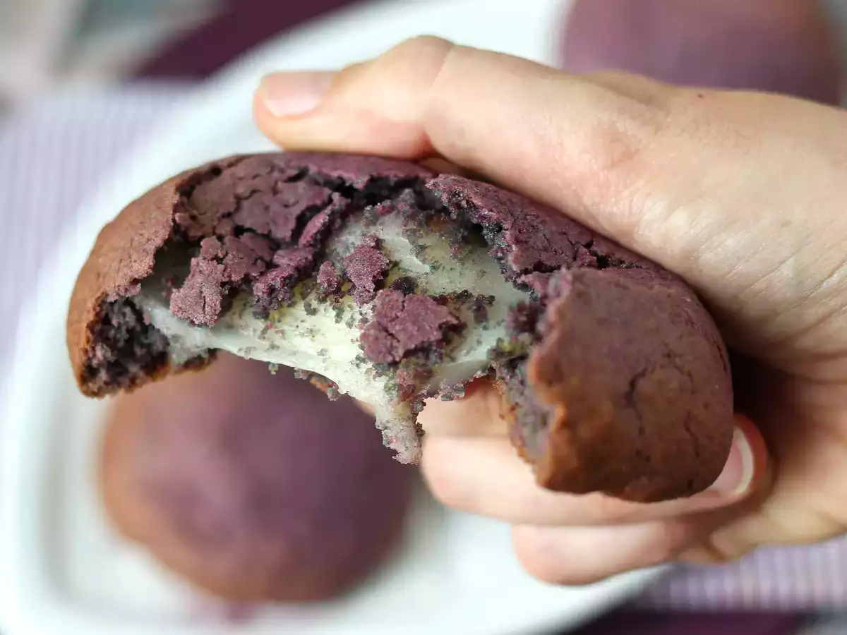 Cookie de ube con corazón de mochi - foto 3
