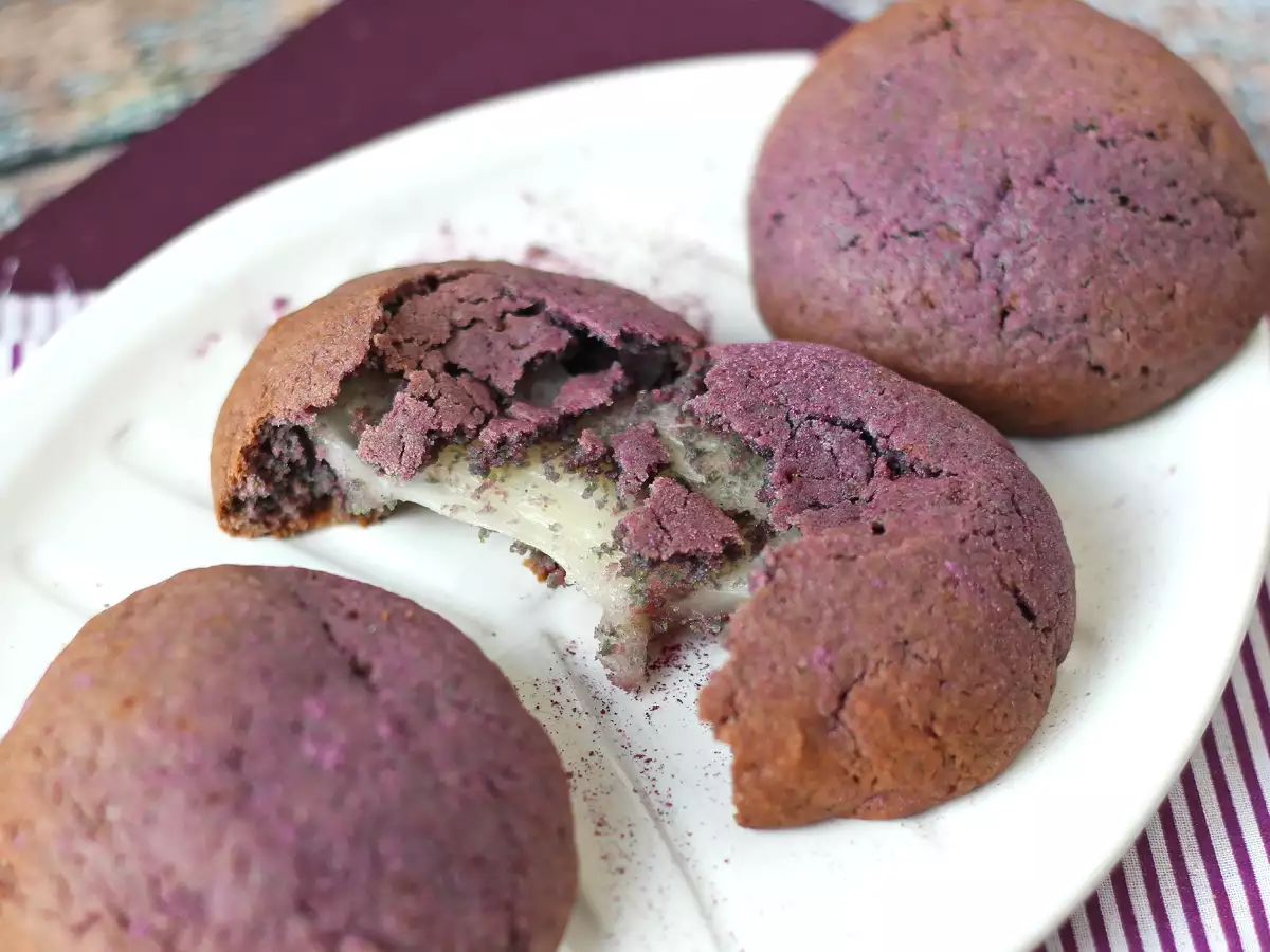 Cookie de ube con corazón de mochi - foto 6