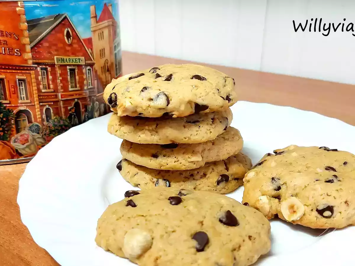 Cookies con avellanas y perlitas de chocolate - foto 2