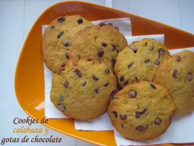 Cookies de calabaza y gotas de chocolate