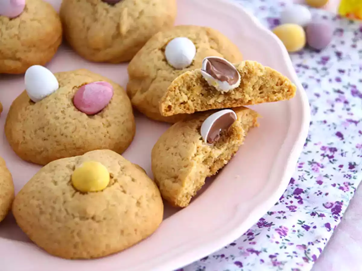 Cookies de vainilla con huevos de Pascua
