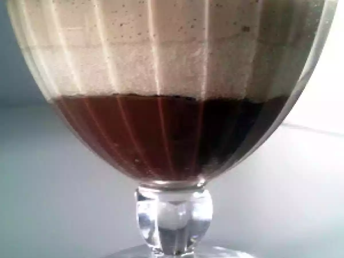 Copa de castañas, chocolate y café