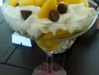 Copa de helado con mango
