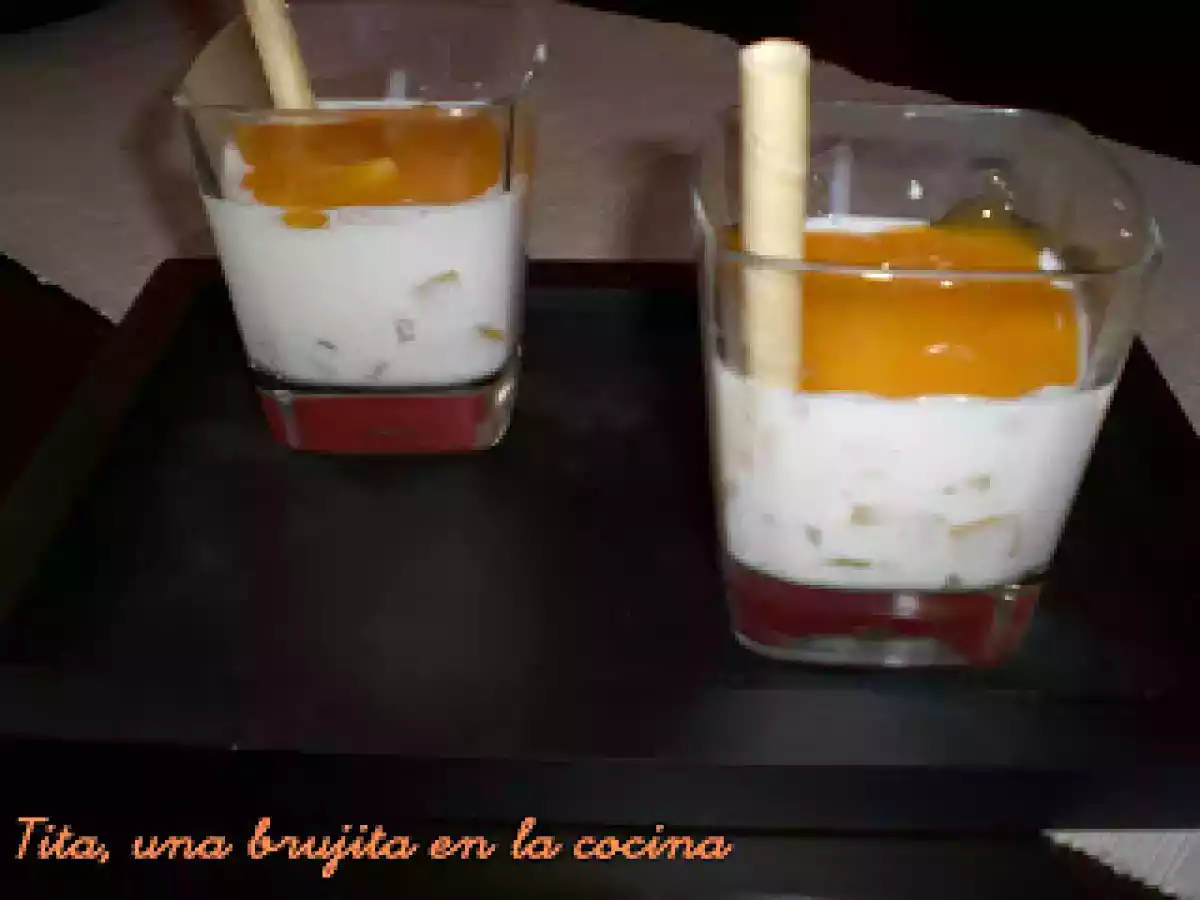 Copa de yogurt tropical