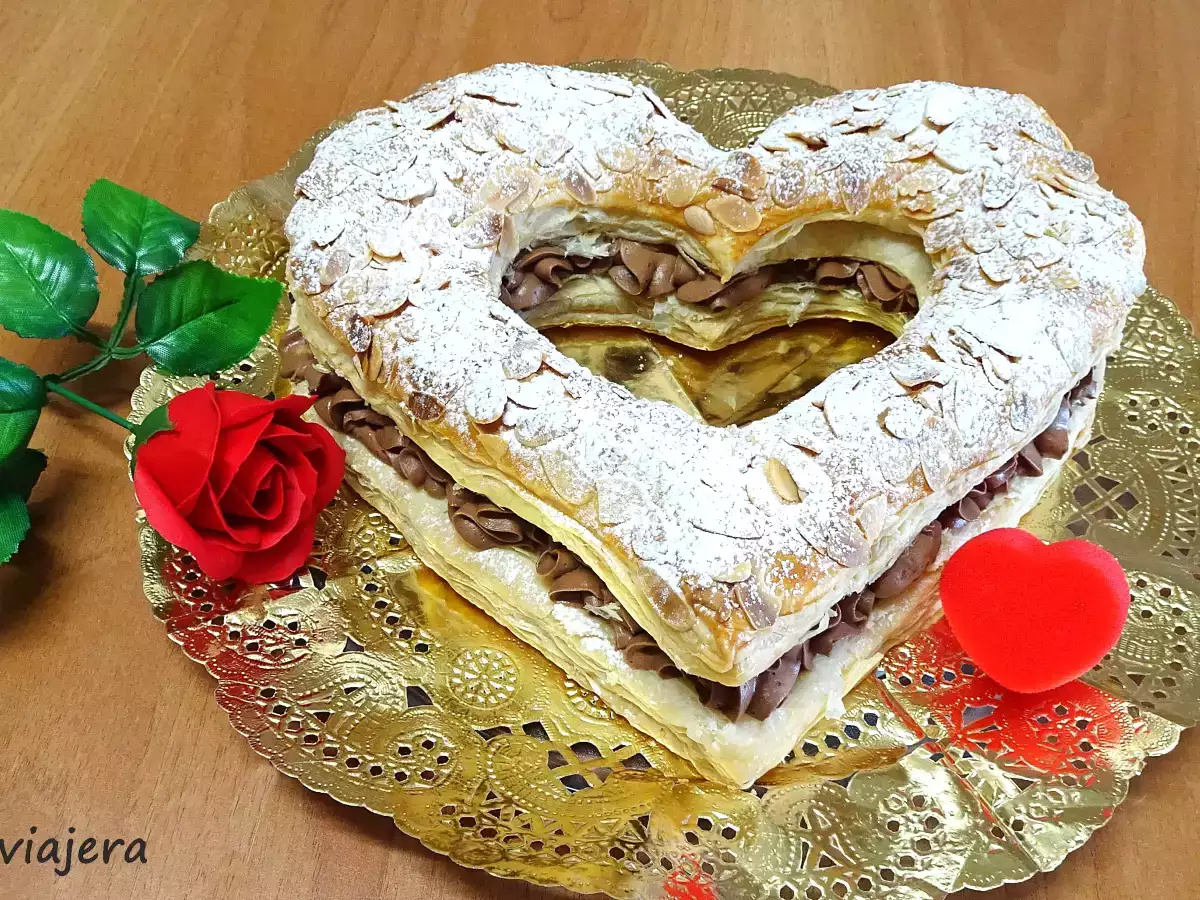Corazón de hojaldre y trufa