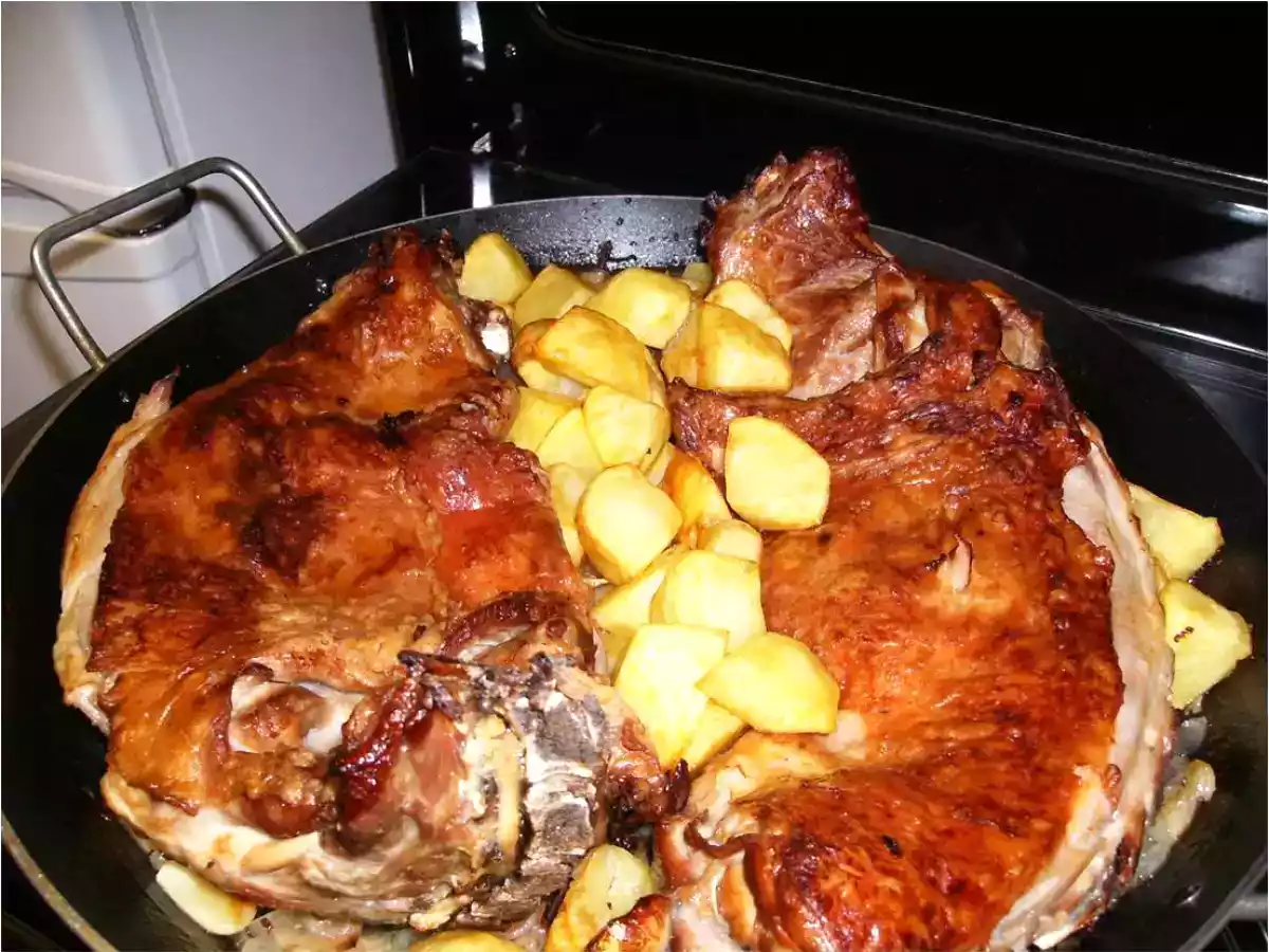 Cordero lechal asado