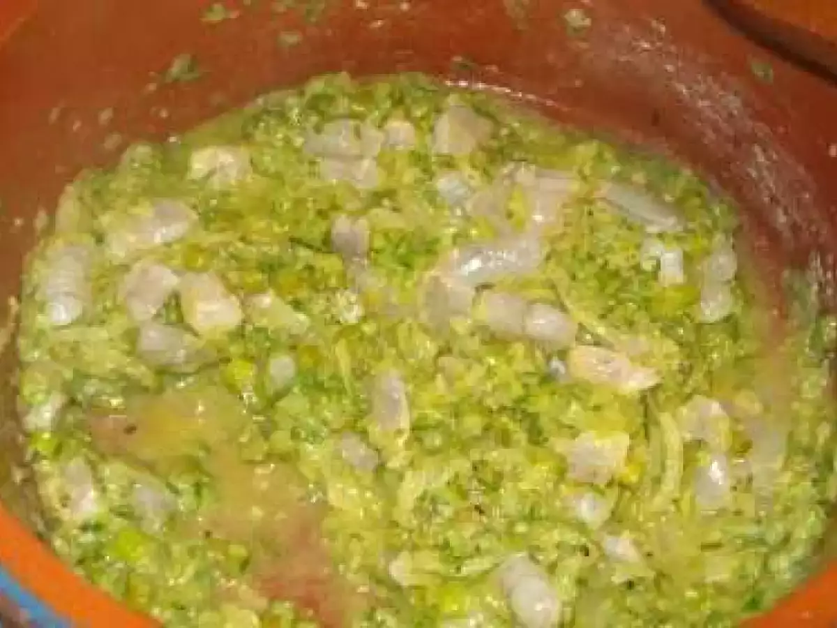 Cortecce con zucchine, asparagi e gamberi (Pasta Cortezas con calabacines, espárragos y lango - foto 2