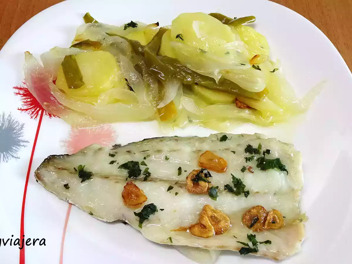 Corvina al orio con patatas panadera - foto 2